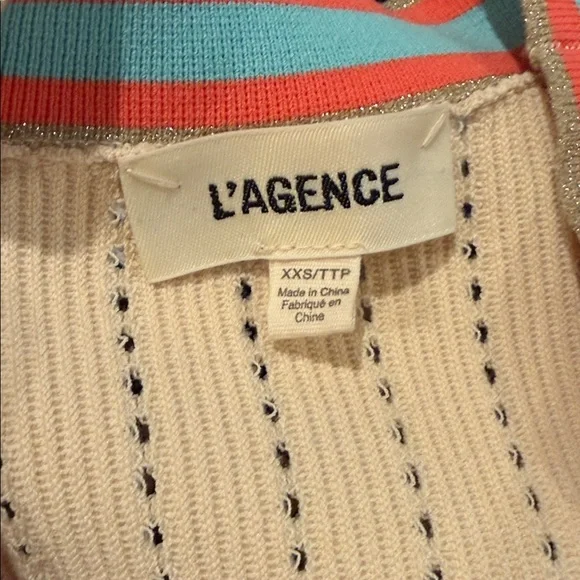 L'Agence Irvin Pointelle Cardigan NWOT